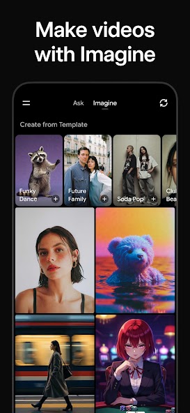 Official Grok mobile app screen from the Google Play Store listing